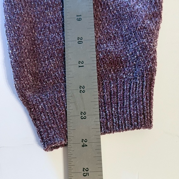 Ellen Tracy Women's Bordeaux Tweed Long Sleeve Sweater XXL Stretchy Plum - Picture 7 of 13